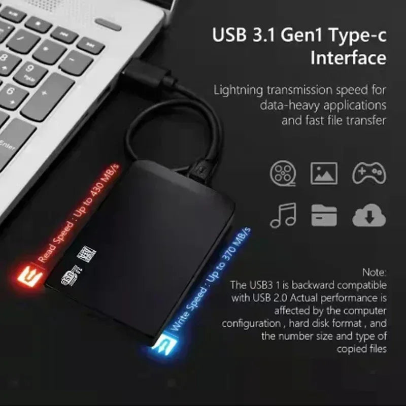 Lenovo Original 2TB High-speed SSD Portable External Solid State Hard Drive USB 3.1 Interface Mobile Hard Drive For Laptop/mac